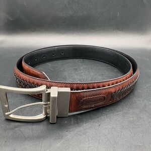 Columbia Belt Men’s Size 46/115 Brown Black Reversible Genuine Leather Western